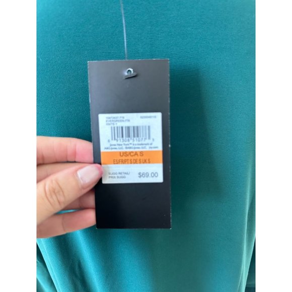 JONESNY Green 3/4 Sleeve Blouse Top Size Small NEW - Picture 7 of 7